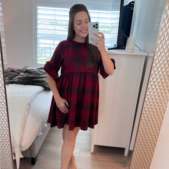 Boohoo Mini Dress-Black and Red-Size 16 - Picture 3 of 7